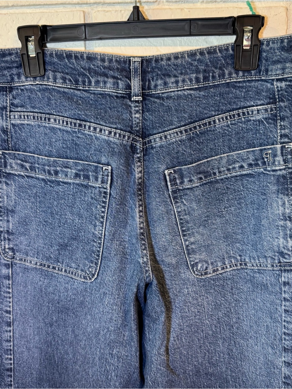 Pilcro High Rise Super Wide Leg Blue Jeans - Picture 8 of 13